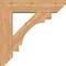 Ekena Millwork Merced Slat Smooth Bracket w/ Offset Brace, Western Red Cedar, 7 1/2"W x 30"D x 30"H BKT0806X30X30MRC06SWR - alternate 2